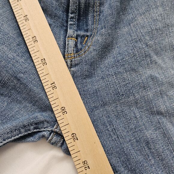 MOTHER Flare Jeans 29 Blue The Runaway Step Fray Kiss & Make Up Boho Stretch - Picture 12 of 12